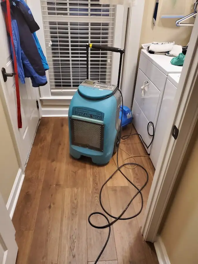 Commercial dehumidifier deployed for Flood Damage Cleanup in Tucker